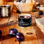 Candler Kompót pani Leibitzerovej - Sójová sviečka 140g, drevený knôt – Obrázok 2