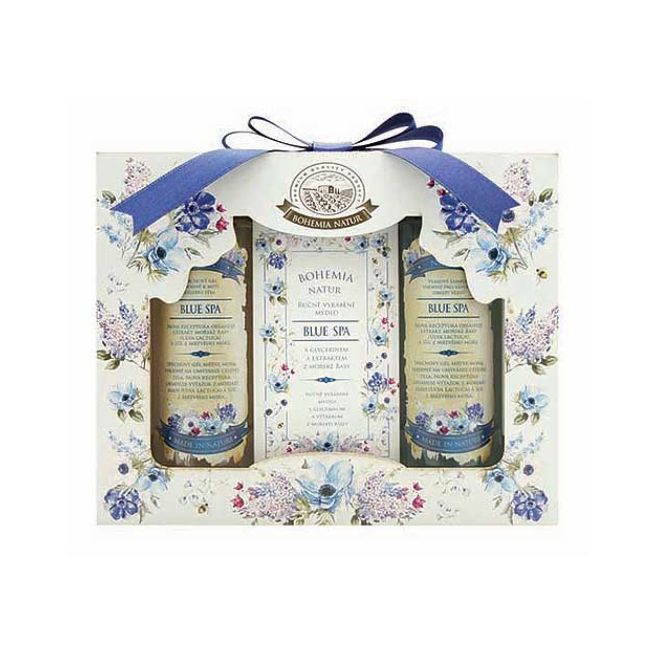 Kozmetická sada Botanica Bohemia Blue spa - gél, šampón, mydlo – Obrázok 1